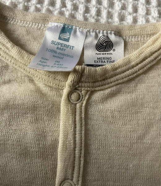 Cream merino all in one by Superfit baby , size 0062864737514753111