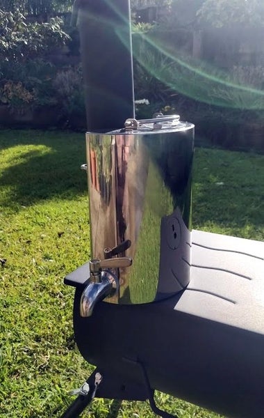 Water Heater for In-tent Wood Burner - stainless steel with a 2.5ltr capacity Carousel 2