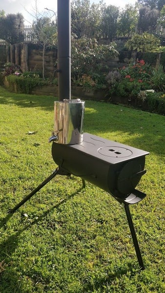 Water Heater for In-tent Wood Burner - stainless steel with a 2.5ltr capacity Carousel 1