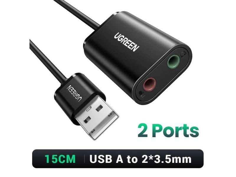 UGREEN USB To 3.5mm Adapter For PS4 Laptop Sound Card Carousel 1