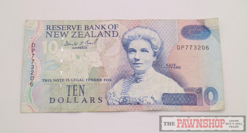 NZ $10 Note - Brash - Kate Sheppard Carousel 1