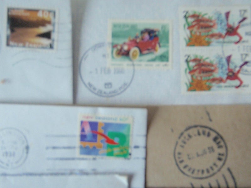 A Bag of used envelopes with slogan Postmarks Carousel 2