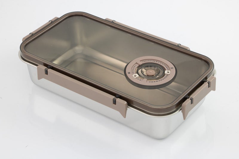 3.8L Stainless Steel Storage Box Container with Airtight Lid & Date Marker Carousel 1