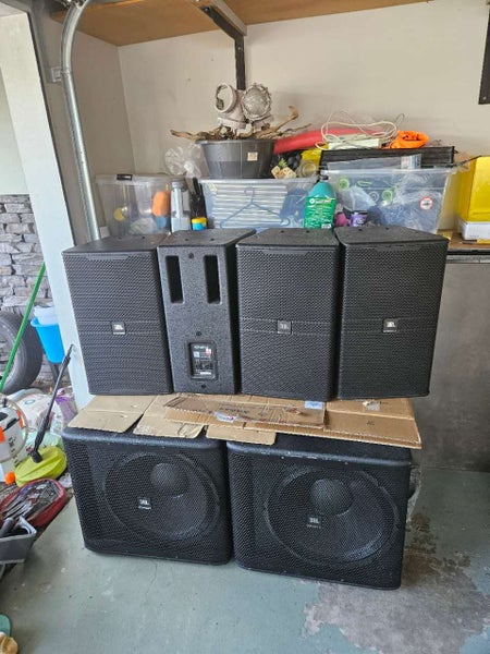 Full JBL KP Series Sound System – 4x KP4012 + 2x KP6018S + Amp + FX Carousel 1
