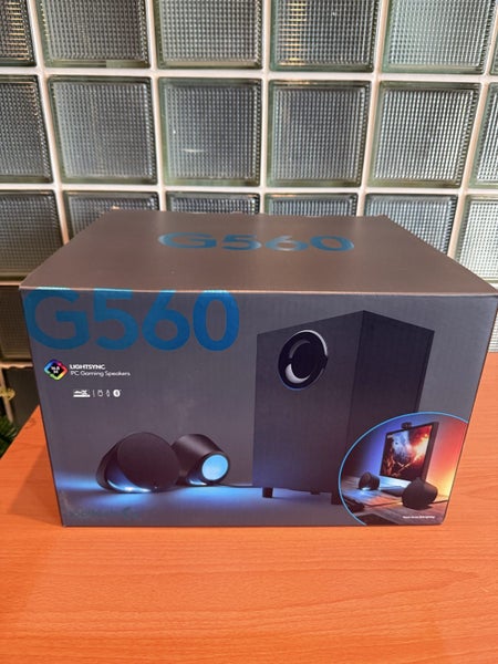*$1 RESERVE* Logitech G560 LIGHTSYNC Gaming Speakers – Brand New / Sealed Carousel 1