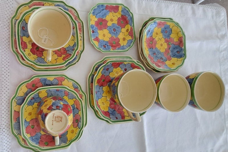 ADAMS-TITAN WARE, RARE EARLY 1920'S, HAND PAINTED, PART SET62863856187650112