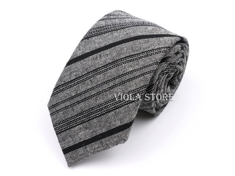 Fashion 100 Cotton Tie 7cm Men's Suit Cravat For Wedding Party Carousel 1