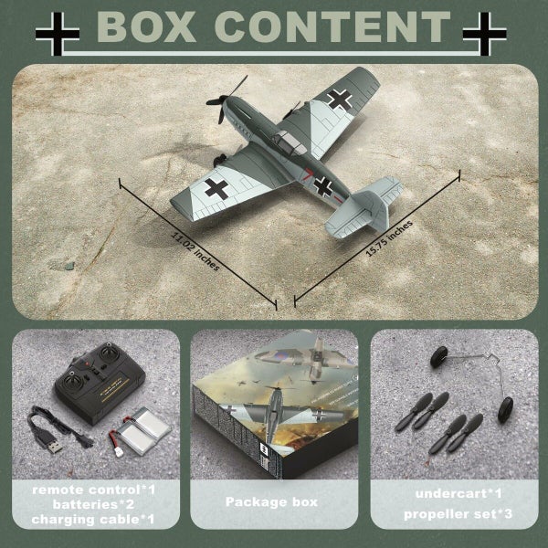 RC Plane 3 Channel BF 109 Remote Control Airplane Carousel 8