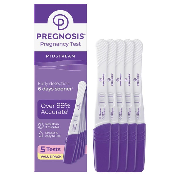 Pregnosis Midstream 5 Pregnancy Tests Carousel 2