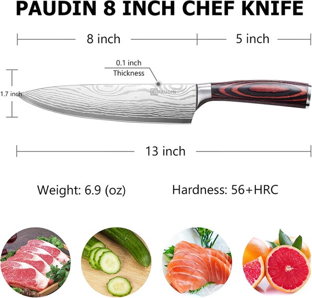 Paudin, Chef Knife, Kitchen Knife, 8" Chef Knife Carousel 2