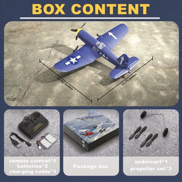 F4U Remote Control Airplane with 2 Batteries Carousel 12