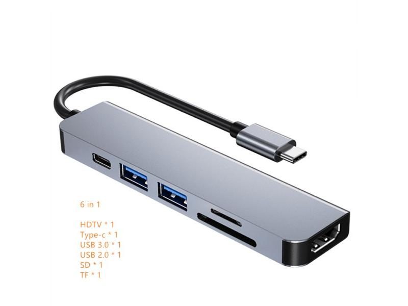 Rankman USB C Hub To 4K HDMI-Compatible USB 3.0 Type C PD SD TF Docking For Carousel 1