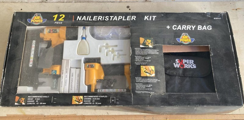 Air Nailer & Stapler Kit Never Used628632433365791111