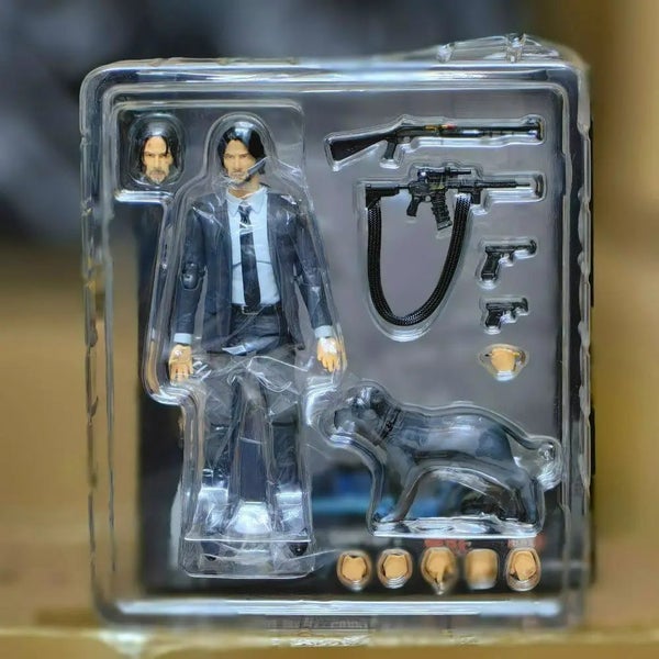 16cm New John Wick Movie Figure Peripheral Pvc Model Statue Joints Can Move Carousel 2