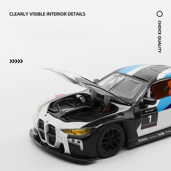 1:24 BMW M4 GT3 DTM M6 BMW CSL Z4 Racing Alloy Model Car Toy Diecasts Casting Carousel 5