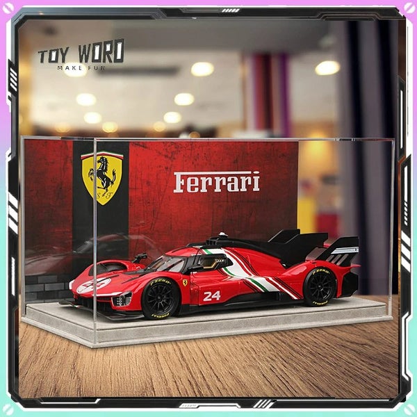 1:18 Bburago Ferrari 499P Racing Model Modificata 24 Alloy Car Room Ornament Carousel 1