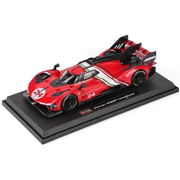 1:18 Bburago Ferrari 499P Racing Model Modificata 24 Alloy Car Room Ornament Carousel 2