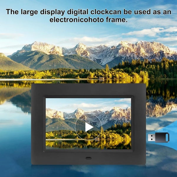 8inch LED Dementia Digital Calendar Clock Alarm Large Day/Week/Month/Year Carousel 12