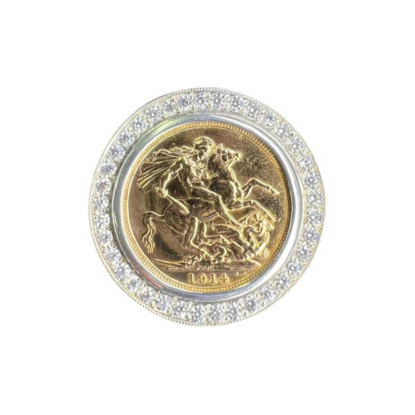 925/22CT FULL SOVEREIGN RING 1914 Carousel 1