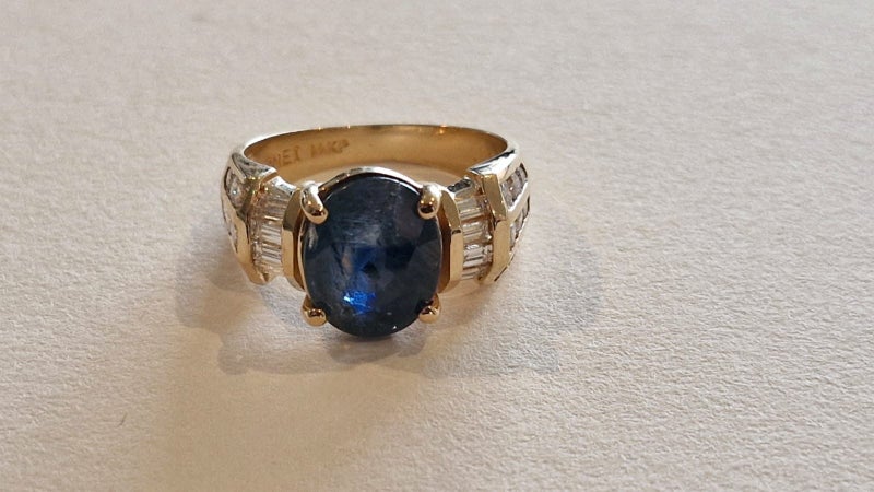$1 RES * RRP Value $10,600.00 * 6.97ct Sapphire & Diamond Gold Ring * Carousel 12