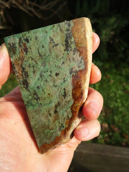Green Fuchsite obay stone NZ carving slab amazing colour Carousel 2