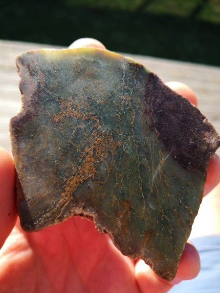 Green Fuchsite obay stone NZ carving slab amazing colour Carousel 2