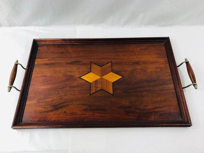Large Mid-Century Inlaid Serving Tray (21018)62932735870851117