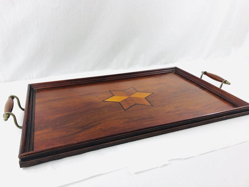 Large Mid-Century Inlaid Serving Tray (21018)62932735870851111