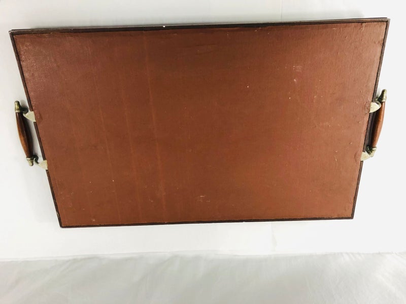 Large Mid-Century Inlaid Serving Tray (21018)62932735870851113