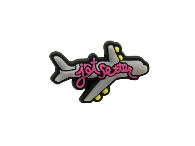 1PCS PVC Shoe Charms For Kid's Party Plane Decoration Accessories Carousel 1