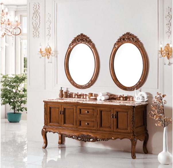 50% OFF! Thai Oak Solid Wood Luxury Bathroom Vanity – Hand-Carved Masterpiece Carousel 1