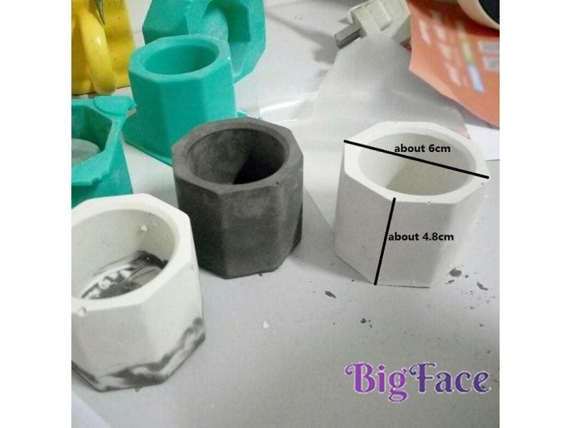 Concrete Molds Silicone Cactus Flower Pot Mold Ceramic Clay Craft Casting Carousel 1