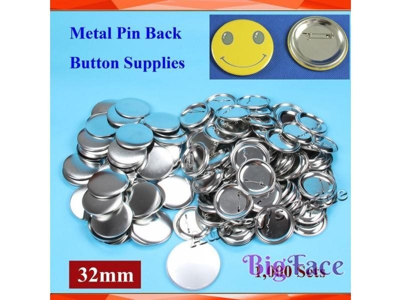 1-1/4" 32mm 1000 Sets Blank Steel Badge Button Maker Supplies Carousel 1
