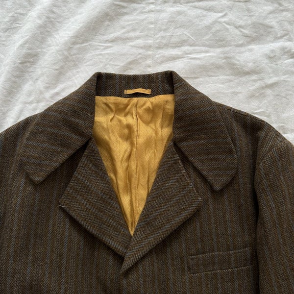 Vintage 1960s Fitzroy Pure Wool Striped Blazer Jacket Carousel 2