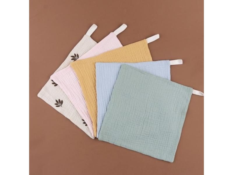 5 Pcs Towel Baby Facecloth Baby Bath Towel Handkerchief Cotton Burp Cloth Soft Carousel 1