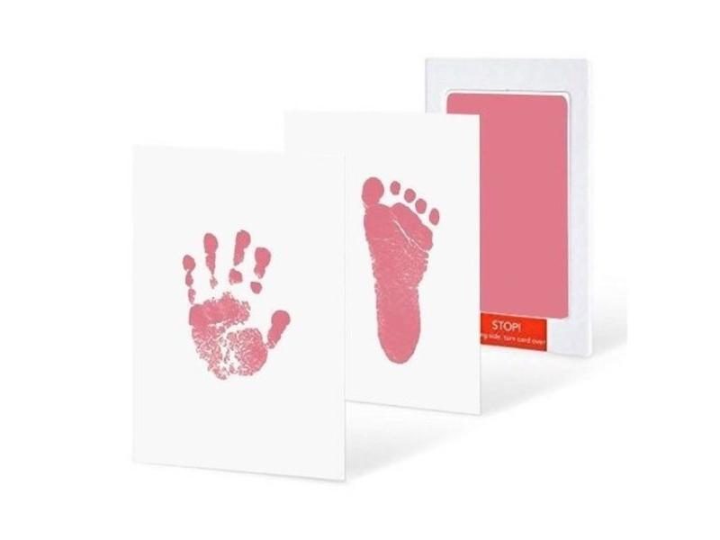 Newborn Baby DIY Hand And Footprint Kit Ink Pads Photo Frame Handprint Toddlers Carousel 1