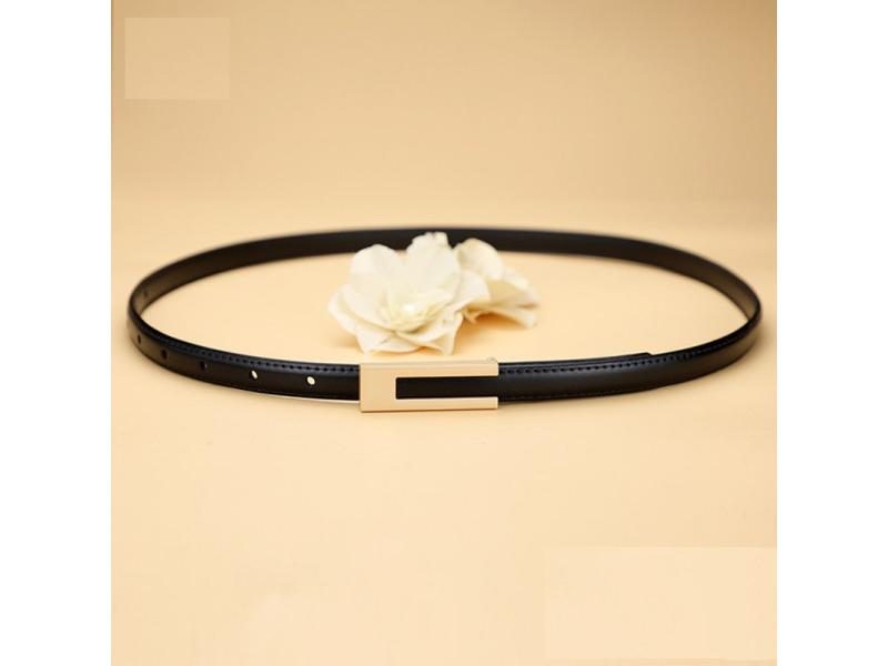Women Korean Fashion PU Leather Thin Waist Strap Metal Belt Adjustable Belts Carousel 1