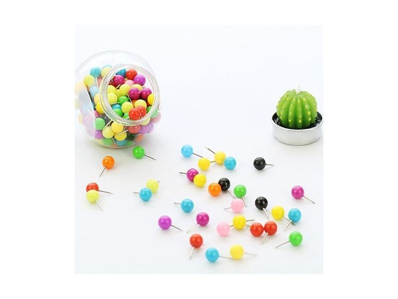 TUTU Candy Colors Pellet Push Pin 150PCS New Creative Plastic Carousel 1