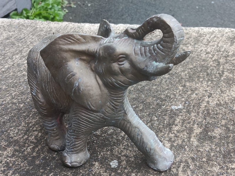 Collection of 5 Brass Elephants (Trunk up) Carousel 2