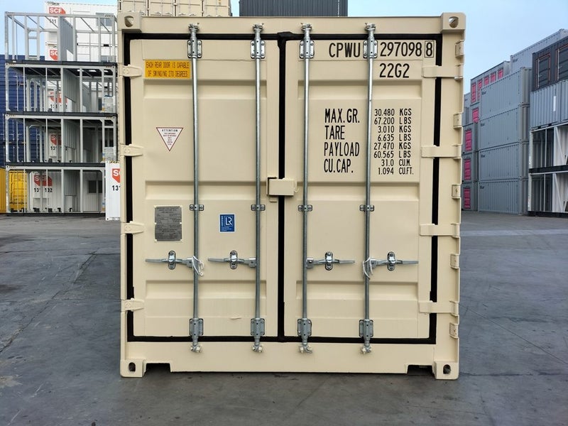 1 x 20 ft New Build Open Side Container - Beige Carousel 1