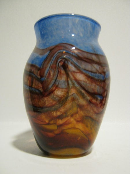 VINTAGE TONY KUEPFER NZ EARLY ART GLASS VASE628638558241311115