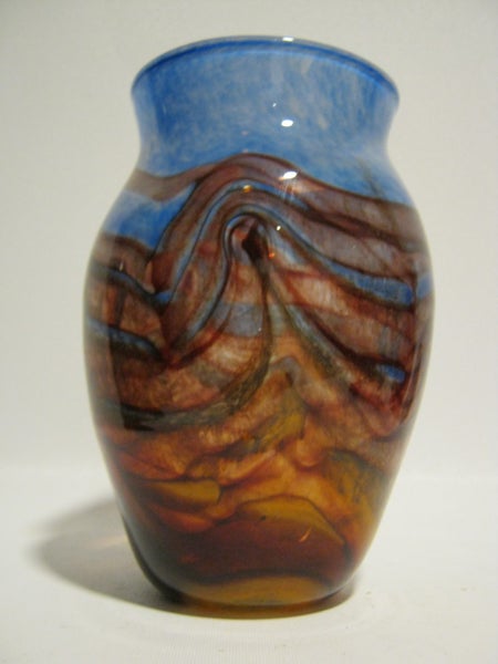 VINTAGE TONY KUEPFER NZ EARLY ART GLASS VASE62863855824131111