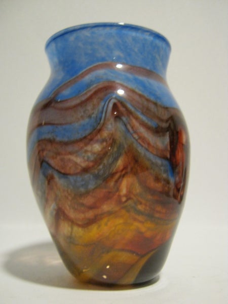 VINTAGE TONY KUEPFER NZ EARLY ART GLASS VASE62863855824131112