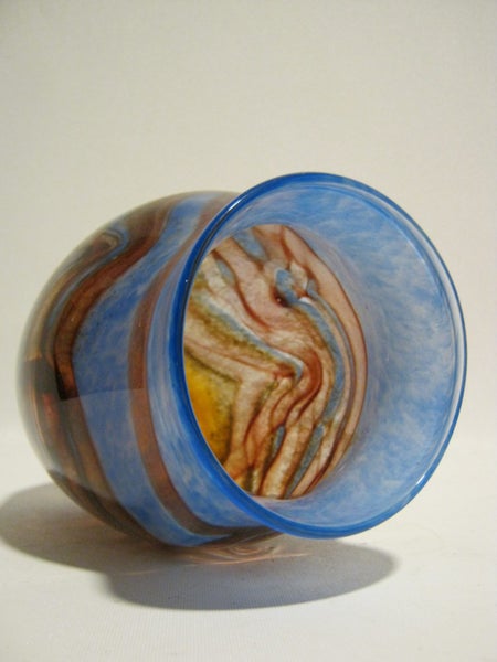 VINTAGE TONY KUEPFER NZ EARLY ART GLASS VASE62863855824131113