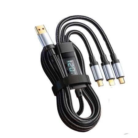 3in1 120W USB C USB Lighting Fast Charging Cable Carousel 2