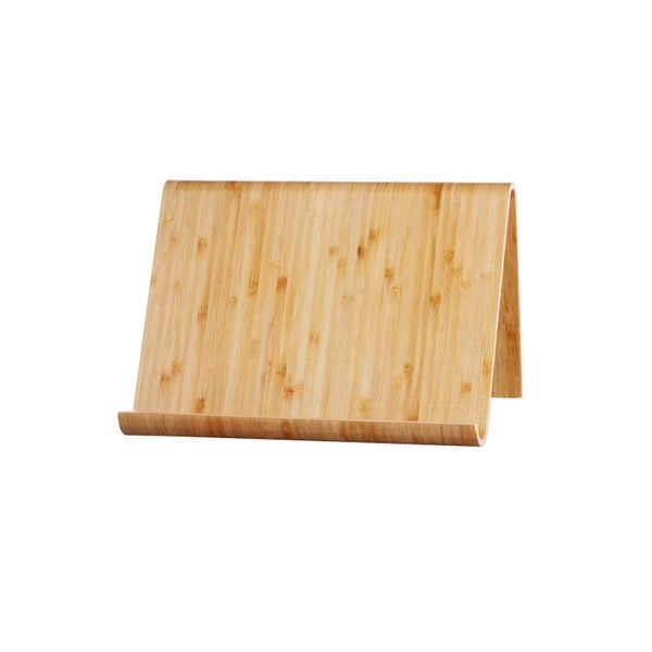 Sherwood Home Kitchen Cook Book & Ipad/ Tablet Bamboo Stand - Natural Brown Carousel 1