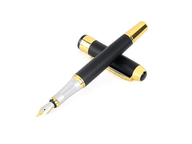 New Luxury Brand Noble Golden Silver Stainless Fountain Pen Hot Sale Nib Gift Carousel 1