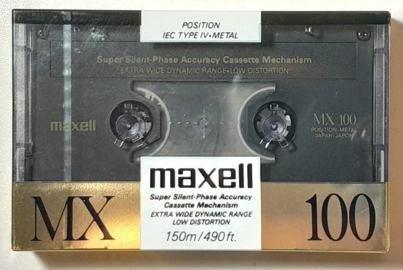 GOLD! Maxell MX-100 Metal (Type IV) Blank Audio Cassette Tape (Japan new/sealed) Carousel 1