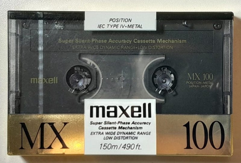 GOLD! Maxell MX-100 Metal (Type IV) Blank Audio Cassette Tape (Japan new/sealed) Carousel 2