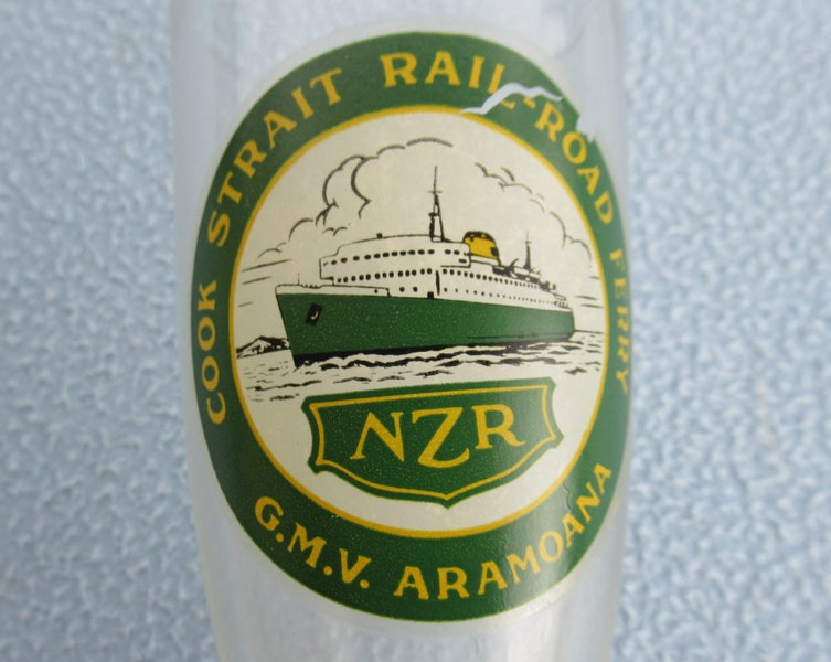 Old N.Z.R. Cook Strait Rail-Road Ferry G.M.V. Aramoana glass Carousel 1